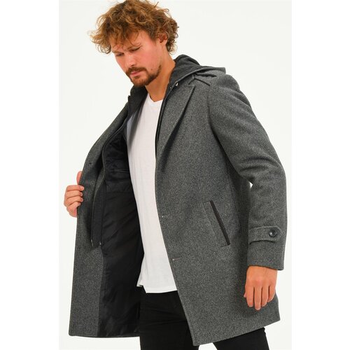 Dewberry PLT8401 MEN&amp;#039;S COAT-DARK GREY Slike