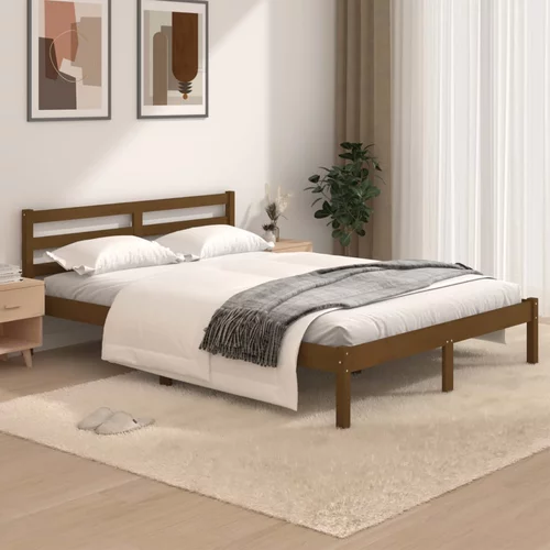 vidaXL Okvir za krevet od borovine 120 x 190 cm boja meda 4FT bračni