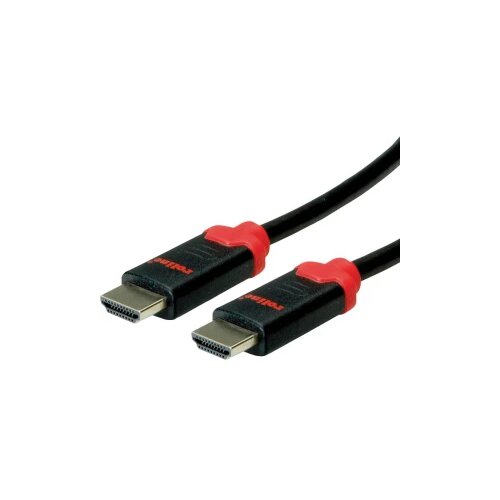 Roline HDMI priključni kabel 2.00 m 11.04.5942 dvostruko za&amp;scaron;tićen crna [1x mu&amp;scaron;ki konektor HDMI - 1x mu&amp;scaron;ki konektor HDMI] Slike