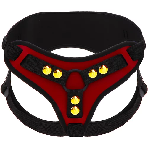 Taboom Bondage in Luxury Strap-On Harness Deluxe Red