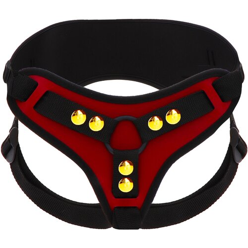 Taboom Bondage in Luxury Strap-On Harness Deluxe Red Slike
