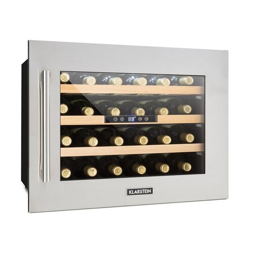 Klarstein Vinsider 24D, ugradbeni hladnjak za vino, 24 boce, nehrđajući čelik Cijene