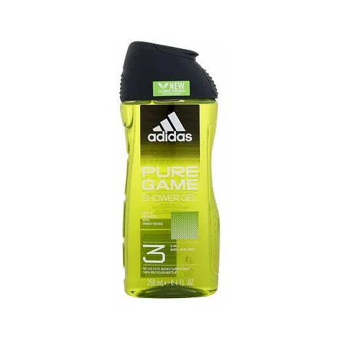 Adidas Pure Game Shower Gel 3-In-1 gel za tuširanje 250 ml za muškarce