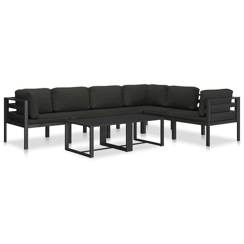 SOFA za jednu osobu s jastucima aluminijska antracit Slike
