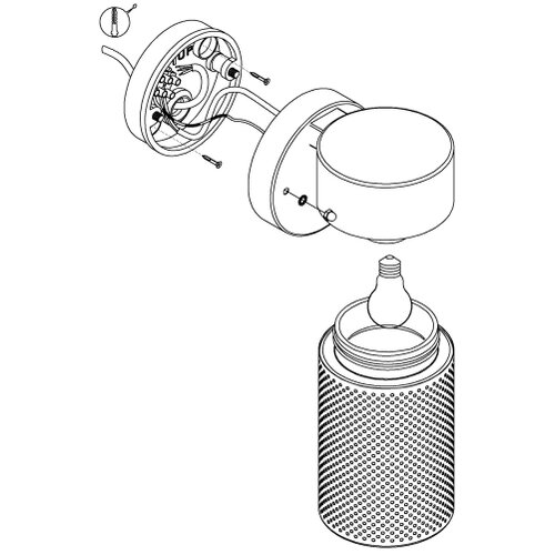 Eglo fantecolo spoljna zidna lampa/1, e27, 40w, ip44, nehrđajući čelik/staklo Slike