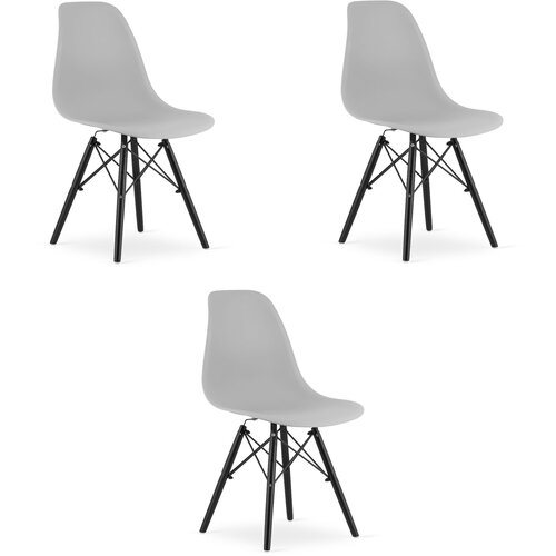 Brandless Stol OSAKA siv / noge črne x 3, (22030769) Cene