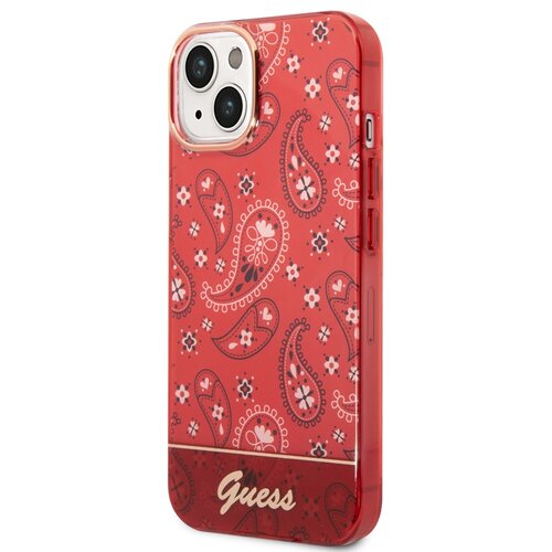 Guess Ohi&amp;scaron;je za Apple iPhone 14 TPU Bandana, Rde?a, (21244299) Slike