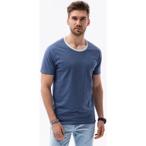 Ombre Majice s kratkimi rokavi Moška majica (S1385DARK-BLUE) pisana