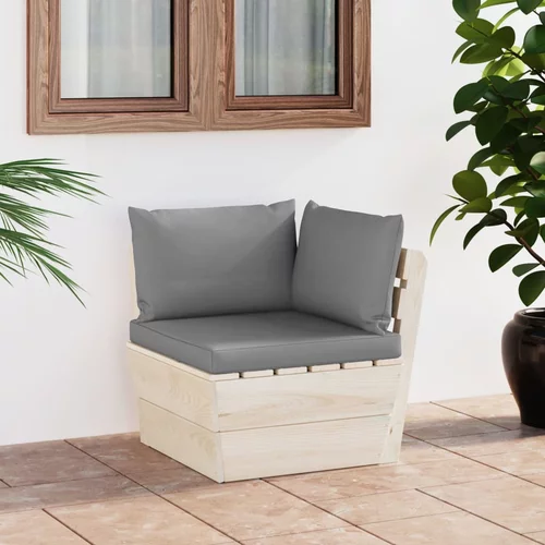  kutna sofa od paleta s jastucima impregnirana smrekovina