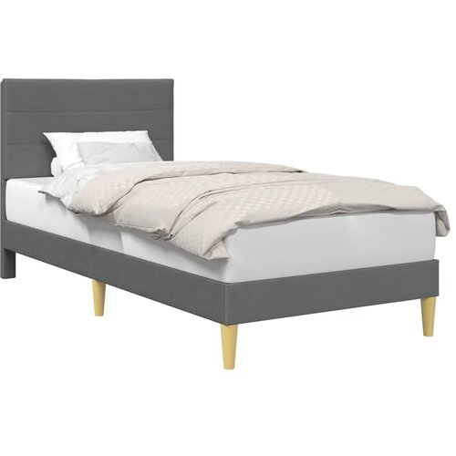  Okvir za krevet Tamnosiva 100 x 190 cm Tkanina - 100 x 190 cm Cijene