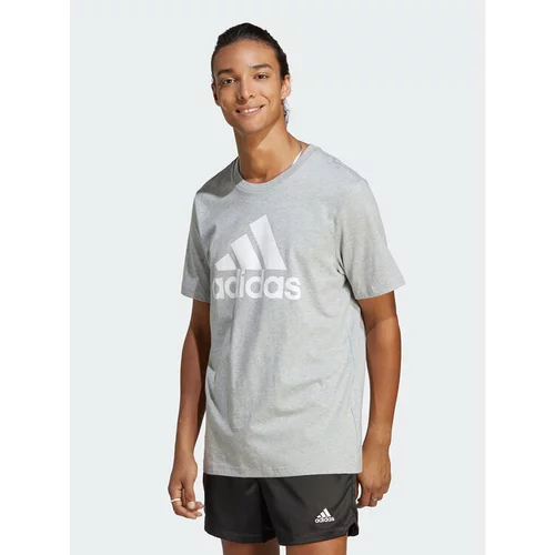 Adidas Majica Essentials Single Jersey Big Logo T-Shirt IC9350 Siva Regular Fit