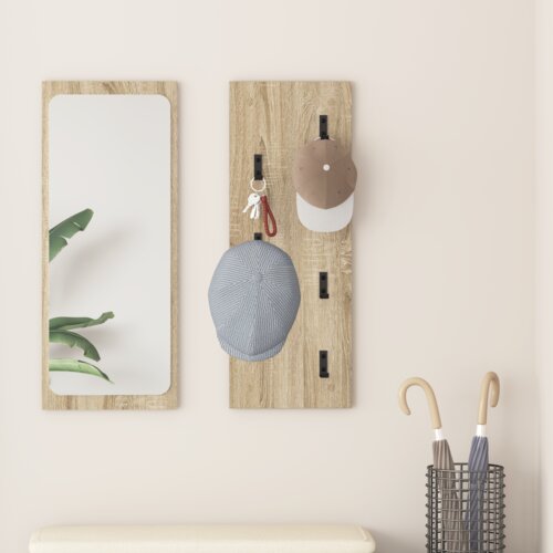 vidaXL Nadwyčajna obešalnik za plašče sonoma hrast 30 x 1.5 x 80 cm Cene