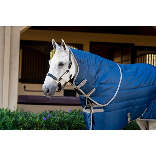  Vratni del pregrinjala Amigo Ripstop Insulator Stable Hood 100 g, Navy/Titanium Grey Slike