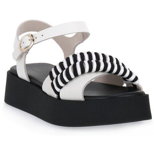Frau Sandali &amp;amp; Odprti čevlji London Nero Bianco Bela Slike