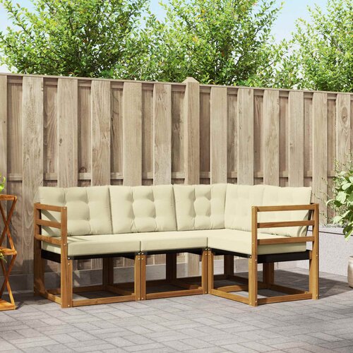  Set vanjskih sofa 4 kom. Prirodna i krem Smeđa 185 x 126,5 x 73 cm Cene