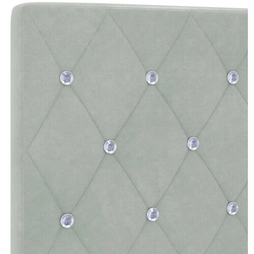  s box springom madracem i LED-om Svjetlosiva Bar&amp;scaron;un - Svjetlosiva 200 x 200 cm Kristal s dugmadima Slike