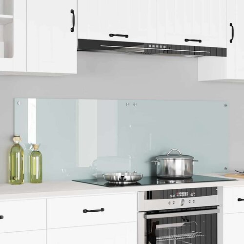 vidaXL Zaščita za kuhinjo Bela 80 x 50 x 0.8 cm kaljeno steklo Cene