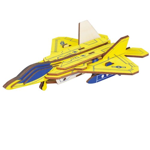  3d drvena slagalica-Žuti f-22 raptor Cene