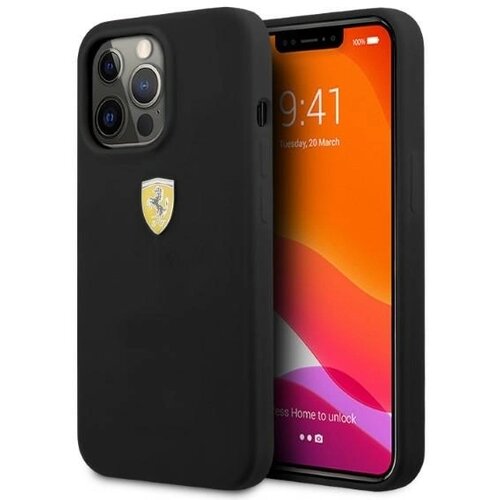 Ferrari TRDI SILIKONSKI OVITEK ZA MAGSAFE ZA IPHONE 13 PRO MAX 6.7 ČRN, (21898112) Cene