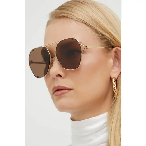 Alexander Mcqueen Sončna očala ženski, zlata barva