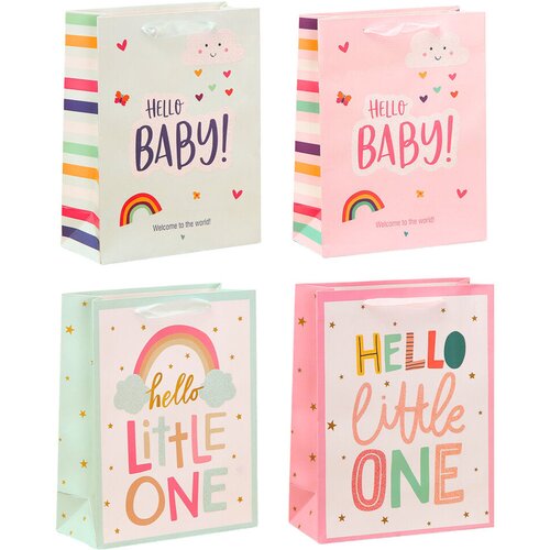 Hello Baby Little One Baby Gift Bag 36 x 12 x 10cm Slike