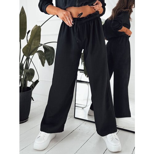 DStreet Spodnie damskie wide leg MADDIE czarne Slike
