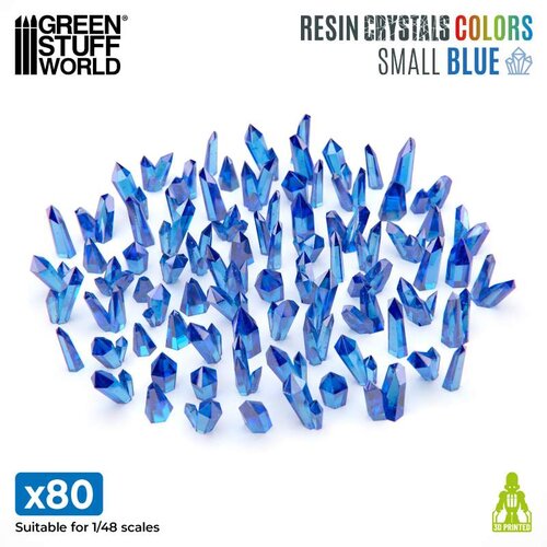 Green Stuff World Blue Resin Crystals Small | Plavi smolasti kristali mali 6–10mm (80 kom) Cene