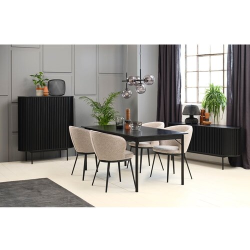 Unique Furniture Crni blagovaonski stol 95x180 cm Savona &amp;ndash; Slike
