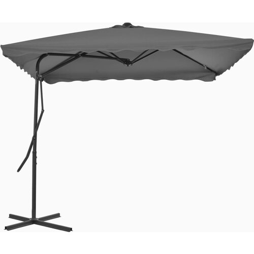 vidaXL Zunanji senčnik z jeklenim drogom 250x250 cm antracit Cene
