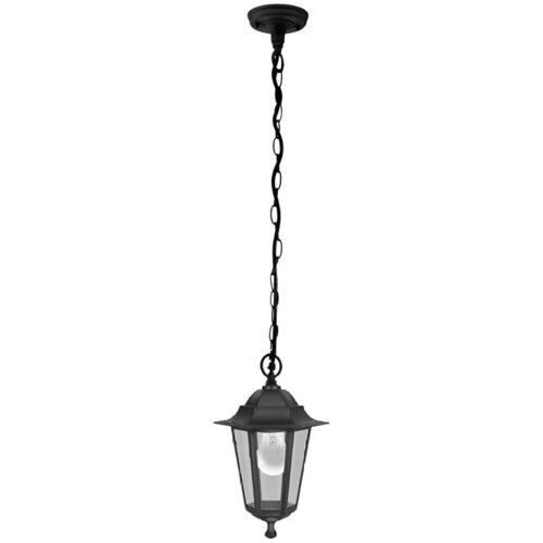 Eglo Laterna 4 Viseća svjetiljka (60 W, D x Š x V: 20,5 x 20,5 x 90 cm, Boja kućišta: Crne boje, Boja sjenila: Prozirno, IP44) Cijene