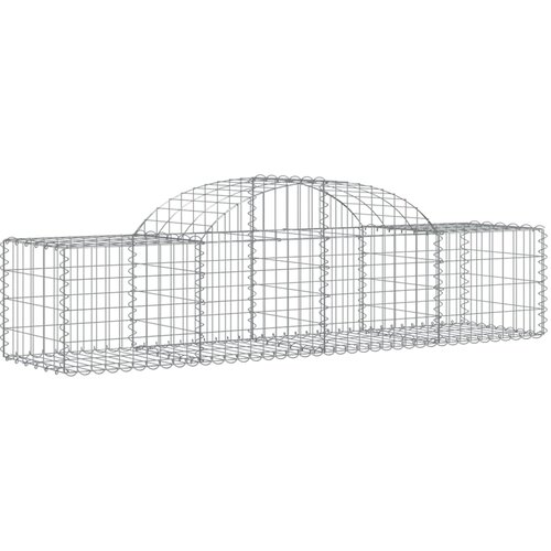  Lučne gabionske ko&amp;scaron;are 8 kom 200x50x40/60 cm pocinčano željezo Slike