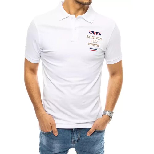 DStreet Koszulka polo z haftem biała Slike