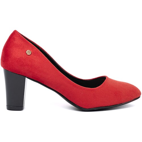 GOODIN Red suede heeled pumps Cene