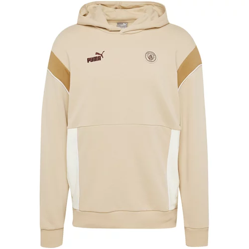 Puma Sportska sweater majica 'Manchester City' bež / svijetlosmeđa / bijela