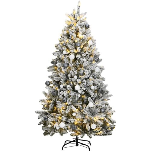 vidaXL Umjetno božićno drvce 300 LED sa šarkama i kuglicama 300 cm Cene