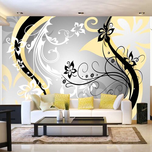  Tapeta - Art-flowers (yellow) 350x245 Slike