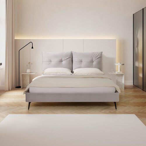 Bessagi Home Polsterbett Malea Ca. 180x200 Cm Hellgrau Cene