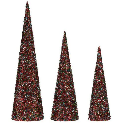  Božični okrasek Krist+ Modra Fuksija Ble&scaron;čice Vianoce 16,5 x 60 x 16,5 cm Stožci 3 Kosi Cene