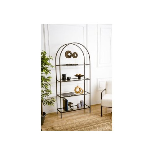 Hanah home polica za knjige mona black glass Slike