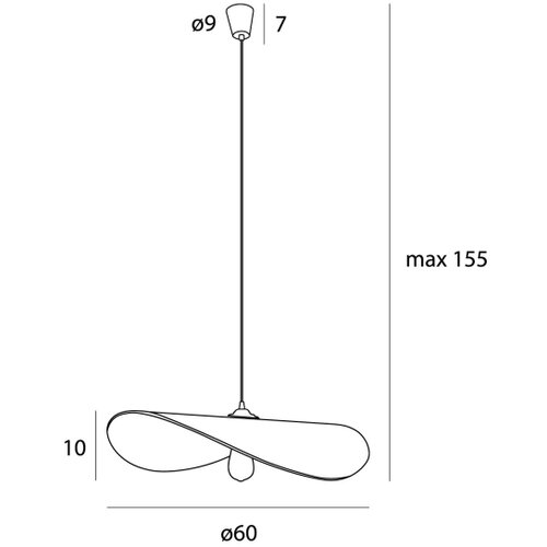  MAXLIGHT P0585 - Visilica na sajli PAN 1xE27/15W/230V &amp;Oslash; 60 cm krem Slike
