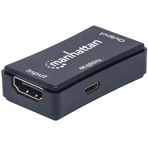Manhattan HDMI Repeater, 4K@60Hz, Active, Boosts HDMI Signal up to 40m, Black, Three Year Warranty Cijene