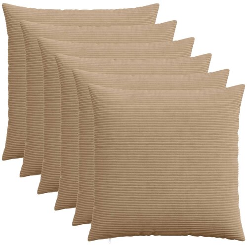  Presvlaka za jastuk 6 pcs HEERLEN Smeđa 70 x 70 cm Kord Cene