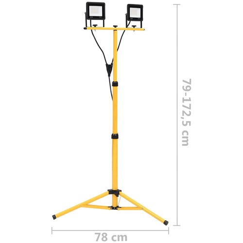 LED reflektor sa stativom 2 x 50 W topli bijeli Slike