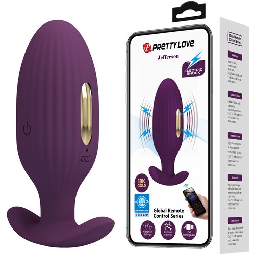 Pretty Love Luksuzni elektrostimulativni analni plug purple Slike