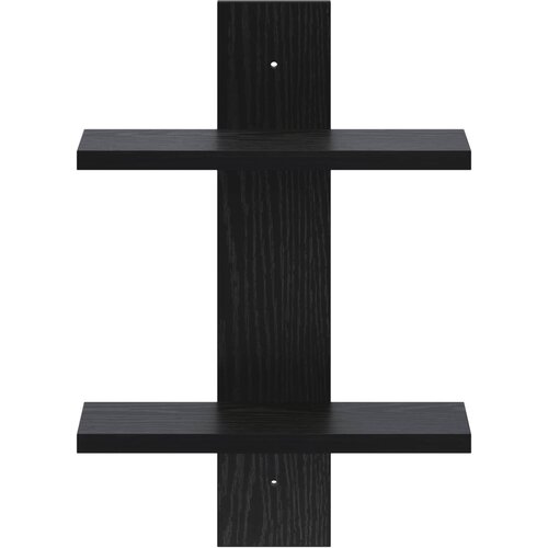  Zidna polica Crni hrast 30 x 13.5 x 43 cm Prerađeno drvo Slike
