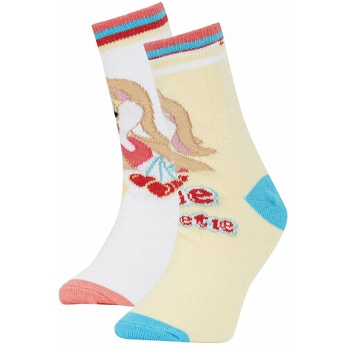 Defacto Girls' Looney Tunes Licensed Cotton 2-piece Long Socks Cene