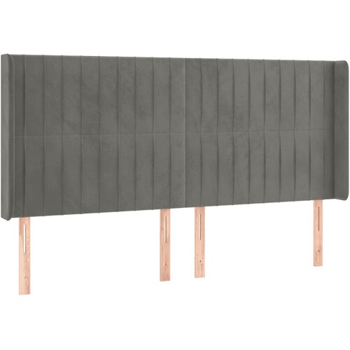  LED uzglavlje svjetlosivo 203 x 16 x 118/128 cm bar&amp;scaron;unasto Slike