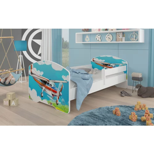 ADRK Furniture dječji krevet pepe grafika - 80x160 cm s ogradom