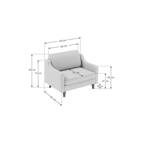 Atelier Del Sofa Fotelja Robin Dvosjed, tamnozelena Slike