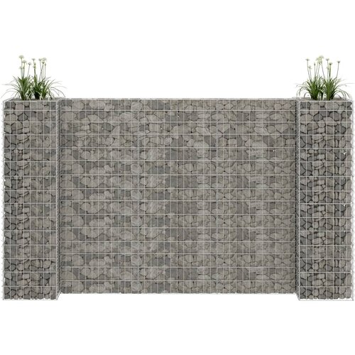 vidaXL Gabionska sadilica u H-obliku od čelične žice 260 x 40 x 150 cm Cijene